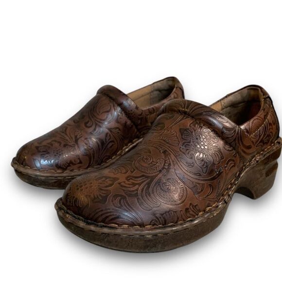 b.o.c. Born Peggy Brown boho Paisley Slip on Clog Shoes Women’s size 7.5 - Picture 6 of 13